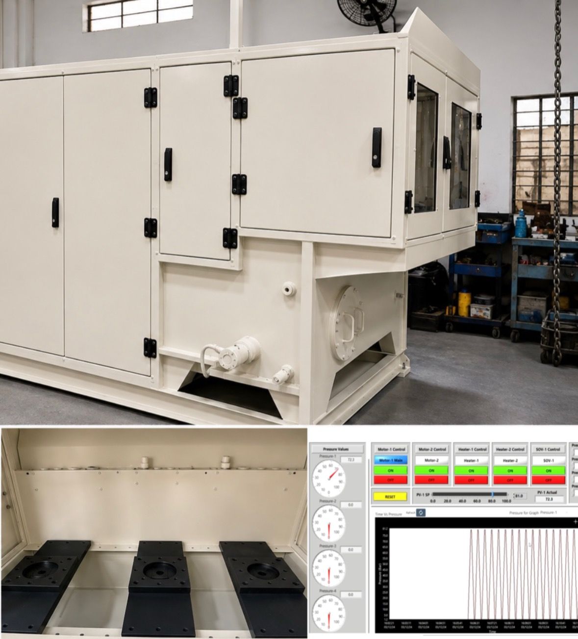 Hydraulic pump shaft-locked fatigue test stand built by Suyog Hydrosystems, Pune